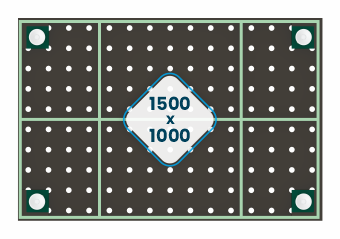 Ożebrowanie ekonomicznego stołu spawalniczego 1500x1000 z serii GPPH SMART