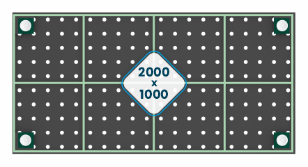 Ożebrowanie ekonomicznego stołu spawalniczego 2000x1000 z serii GPPH SMART