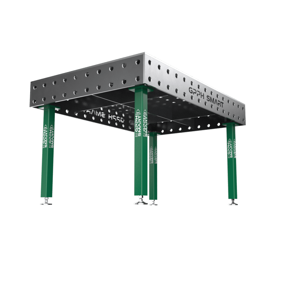 SMART welding table Grid - 100x100mm, System - Φ28, Size - 1500x1000mm, Legs - On feet, Top - 12mm