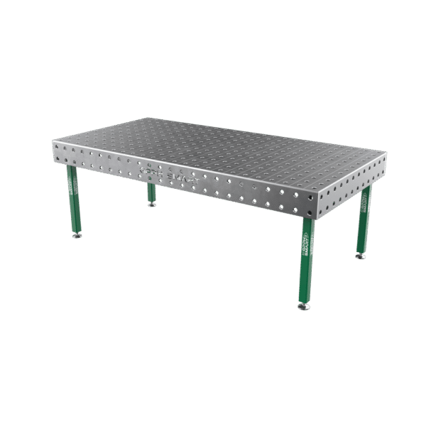Stół spawalniczy SMART Siatka - 100x100mm, System - Φ28, Rozmiar - 2400x1200mm, Nogi - Na stopach, Blat - 12mm
