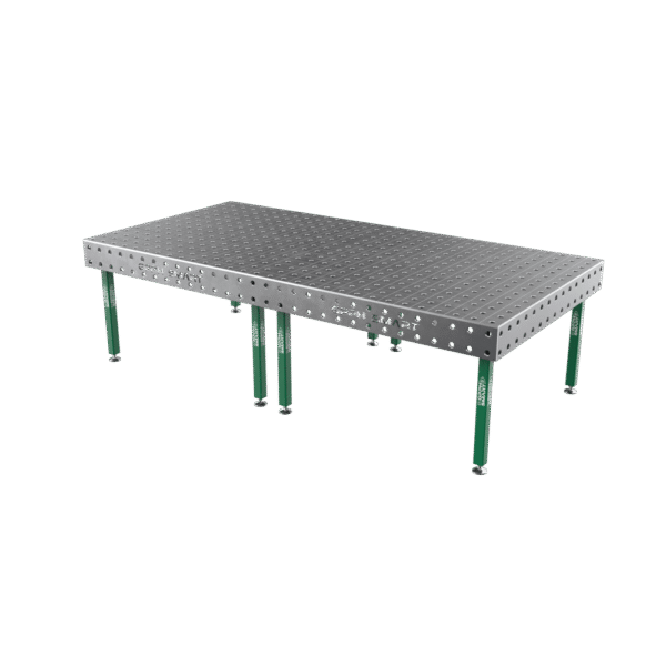 Stół spawalniczy SMART Siatka - 100x100mm, System - Φ28, Rozmiar - 3000x1480mm, Nogi - Na stopach, Blat - 12mm