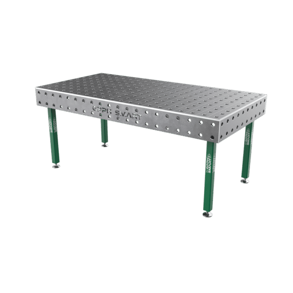Stół spawalniczy SMART Siatka - 100x100mm, System - Φ28, Rozmiar - 2000x1000mm, Nogi - Na stopach, Blat - 15mm