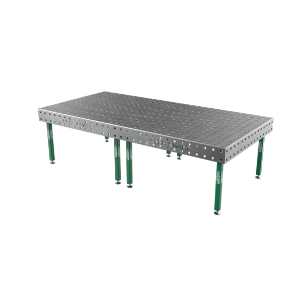 Stół spawalniczy SMART Siatka - 100x100mm, System - Φ28, Rozmiar - 3000x1480mm, Nogi - Na stopach, Blat - 15mm
