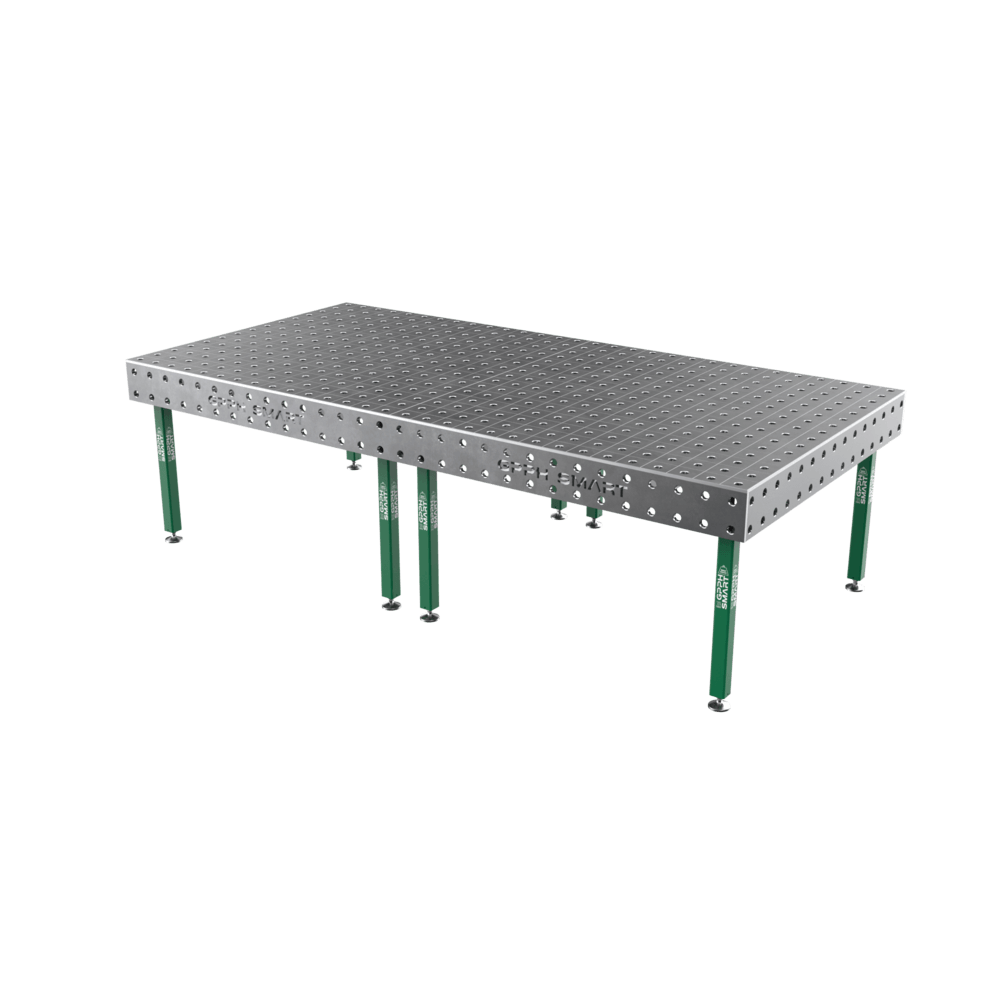 Table de soudage SMART Grille - 100x100mm, Système - Φ28, Dimensions - 3000x1480mm, Pieds - Sur patins, Plateau - 15mm