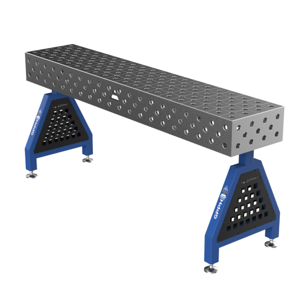 Caballete de soldadura TRESTLE EXPERT sobre pies 2000x400x200 mm fi 28 mm rejilla diagonal