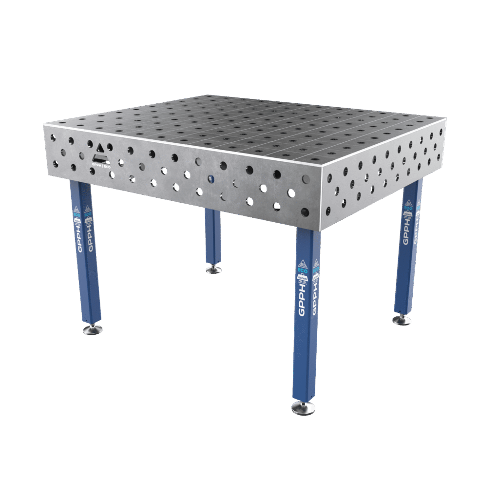 Svařovací stůl ECO Rozměr - 1200x1000mm, Síť - 100x100mm, Systém - Φ28, Nohy - Na nohách