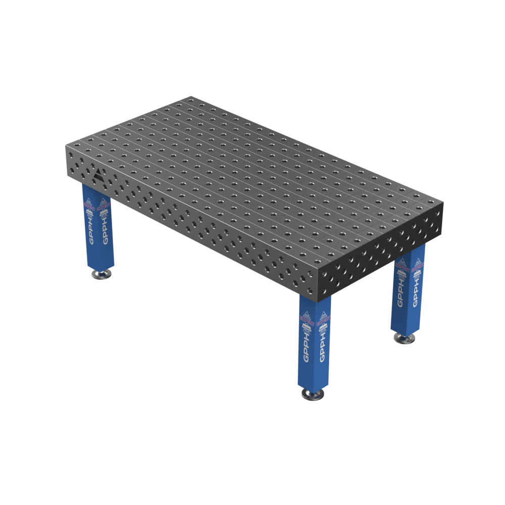 Stół Spawalniczy EXPERT Rozmiar - 2000x1000mm, Siatka - 100x100mm, System - Φ28, Nogi - Na stopach