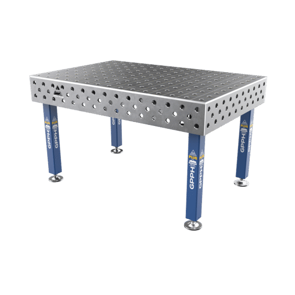 Stół Spawalniczy PLUS Siatka - 100x100mm, System - Φ28, Rozmiar - 1500x1000mm, Nogi - Na stopach