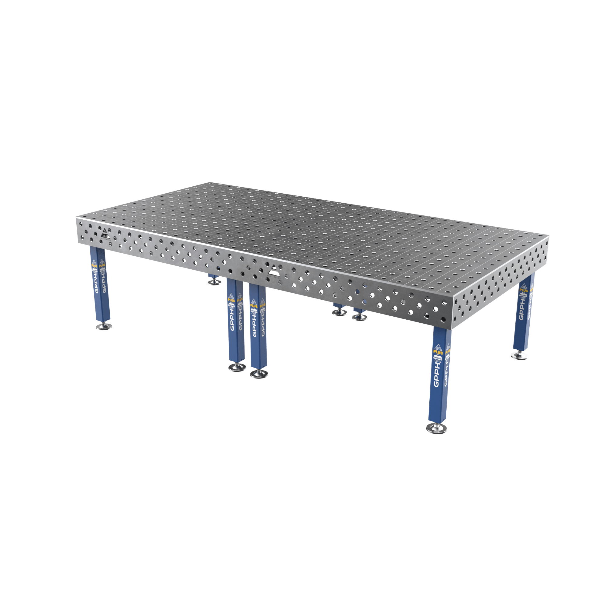 Welding Table PLUS Grid - 100x100mm, System - Φ28, Size - 3000x1480mm, Legs - On feet