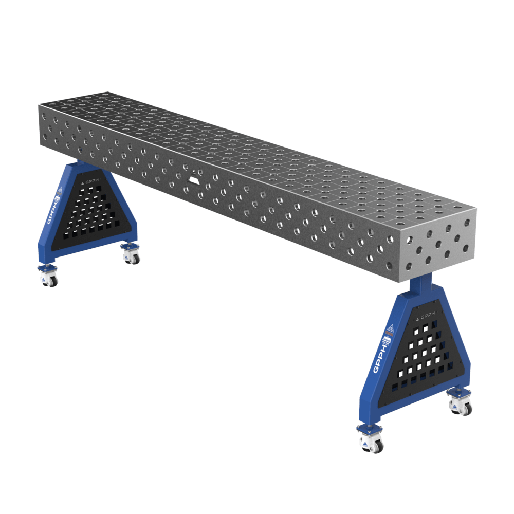 GPPH Caballete de soldadura TRESTLE EXPERT sobre roues 2400x400x200 mm fi 28 mm malla diagonal