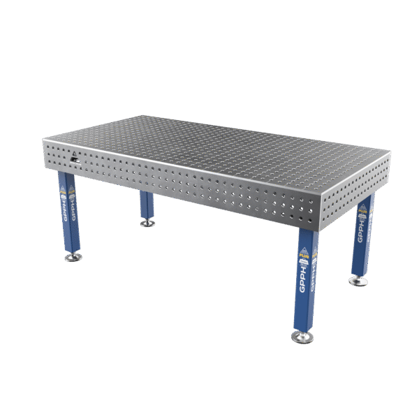 Stół Spawalniczy PLUS Siatka – 50x50mm, System – Φ16, Rozmiar – 2000x1000mm, Nogi – Na stopach