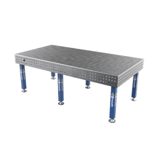Svařovací stůl PLUS Mřížka - 50x50mm, Systém - Φ16, Rozměr - 2400x1200mm, Nohy - Na nohách
