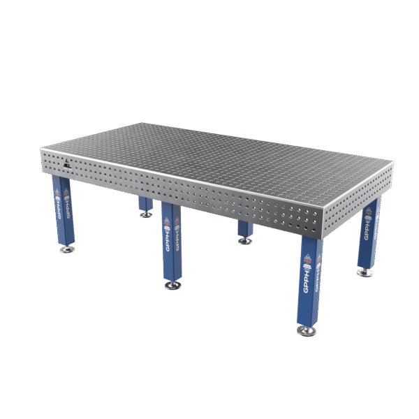 Table de soudage PRO Grille - 50x50mm, Système - Φ16, Dimensions - 2400x1200mm, Pieds - Sur pieds