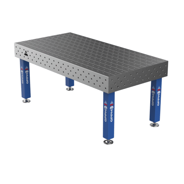 Hitsauspöytä PRO Järjestelmä - Φ16, Koko - 2000x1000mm, Jalat - Jaloilla, Ruudukko - diagonaalinen