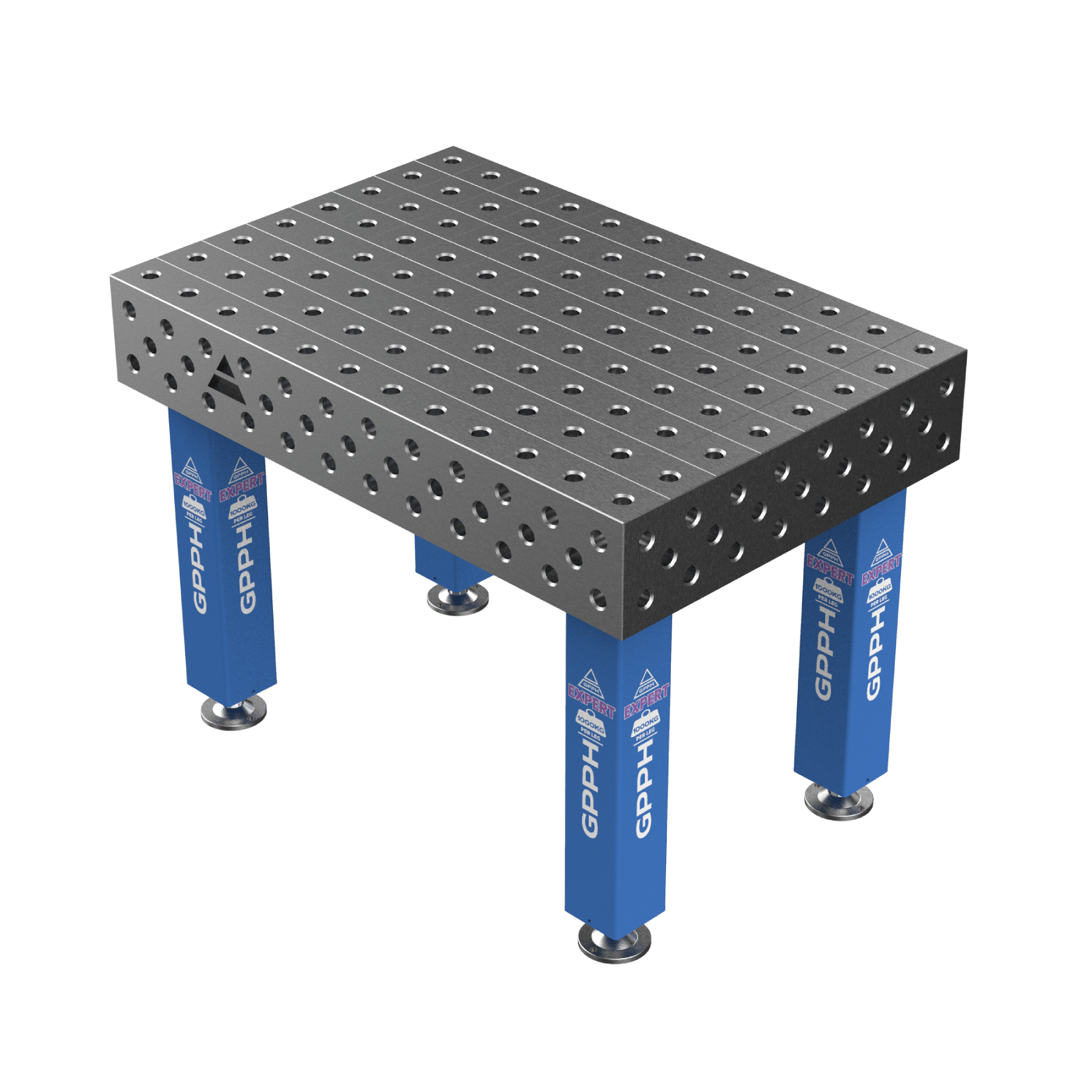 Welding table EXPERT Size - 1200x800mm, Grid - 100x100mm, System - Φ28, Legs - on feet