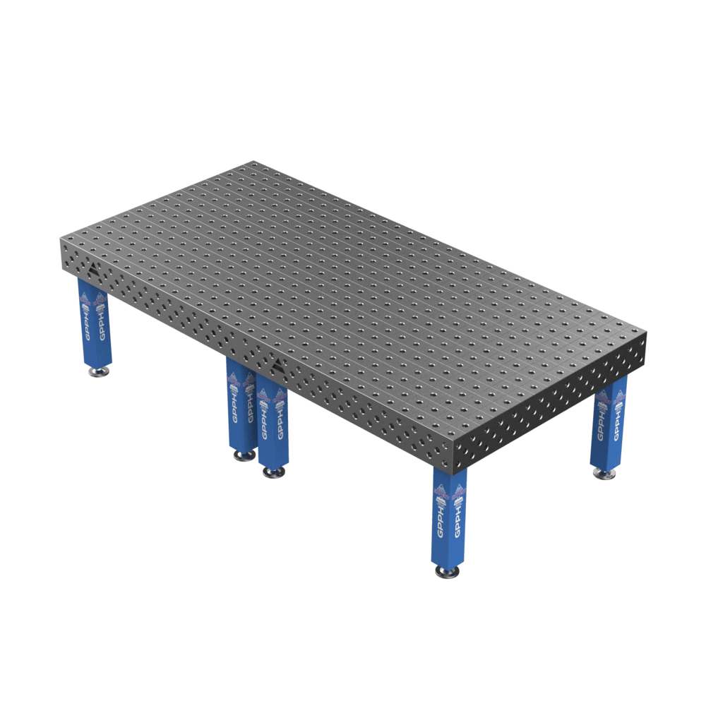 Stół Spawalniczy EXPERT Rozmiar - 3000x1480mm, Siatka - 100x100mm, System - Φ28, Nogi - Na stopach