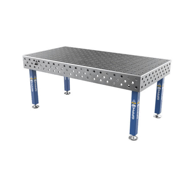 Stół Spawalniczy PLUS Siatka - 100x100mm, System - Φ28, Rozmiar - 2000x1000mm, Nogi - Na stopach
