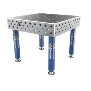 Table de soudage PLUS Dimensions - 1000x1000mm, Grille - 100x100mm, Système - Φ28, Pieds - sur pieds