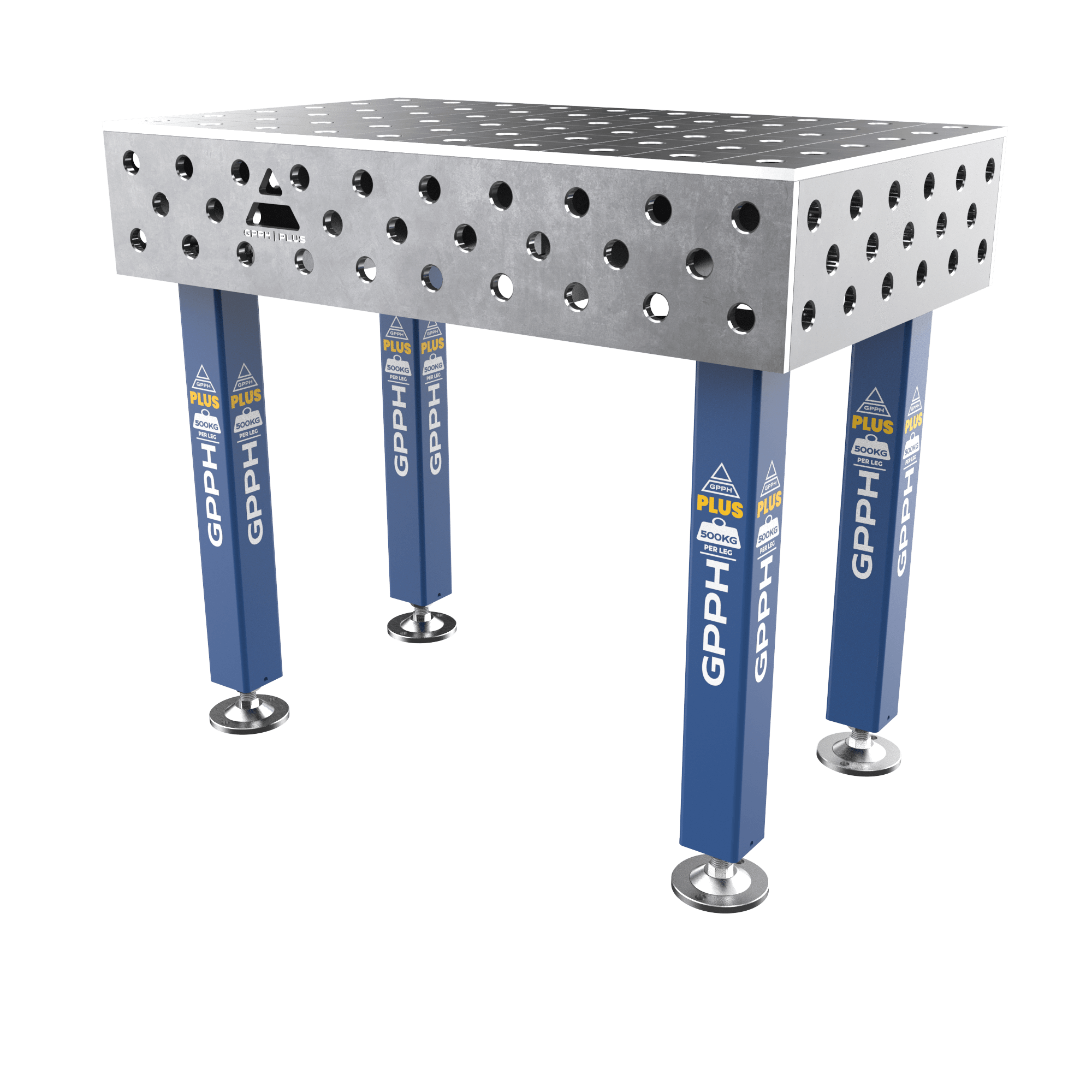 Welding table PLUS Size – 1000x600mm, Grid – 100x100mm, System – Φ28, Legs – On feet