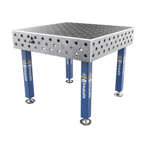 Stół Spawalniczy PLUS Siatka - 100x100mm, System - Φ28, Rozmiar - 1200x1200mm, Nogi - Na stopach