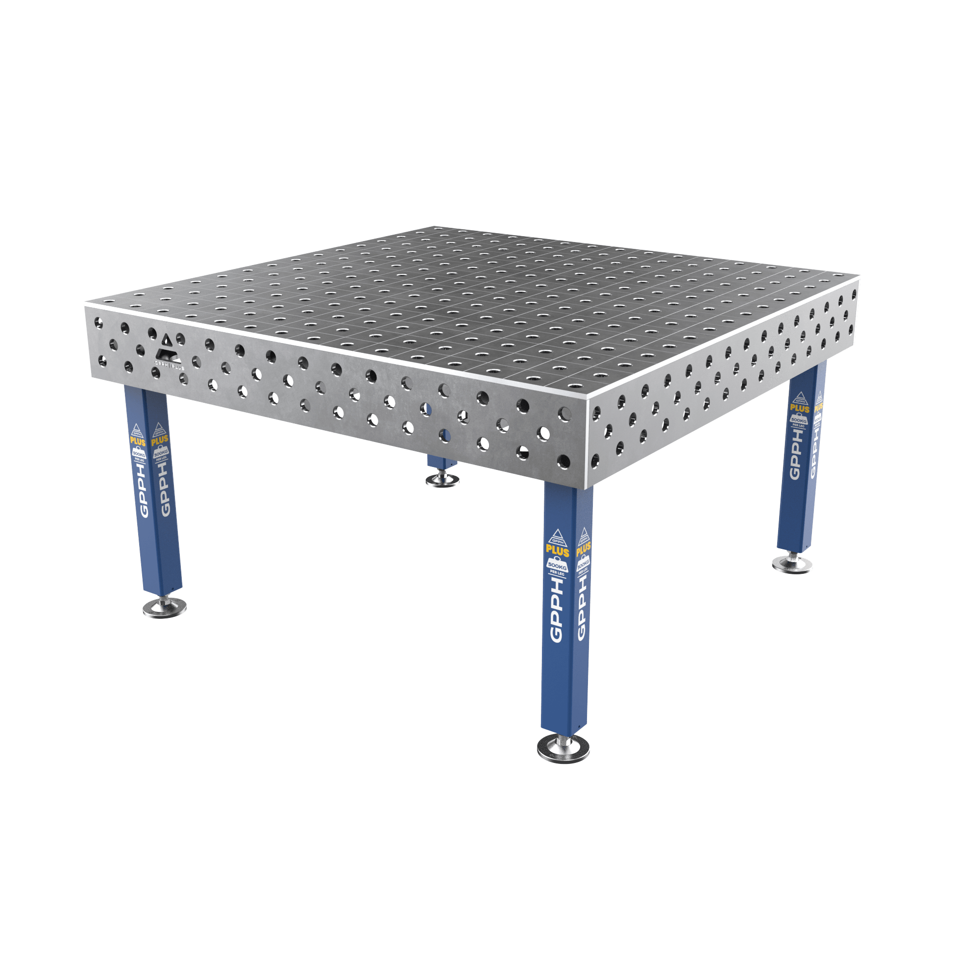 Welding Table PLUS Grid - 100x100mm, System - Φ28, Size - 1500x1480mm, Legs - On feet