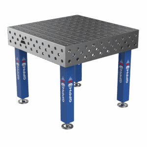 Lastafel PRO Afmeting - 1000x1000mm, Raster - 100x100mm, Systeem - Φ28, Poten - Op voeten