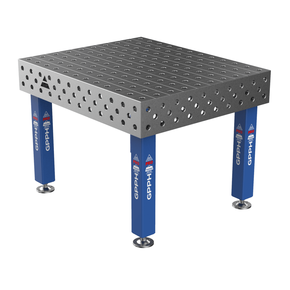 Welding table PRO Size - 1200x1000mm, Grid - 100x100mm, System - Φ28, Legs - On feet