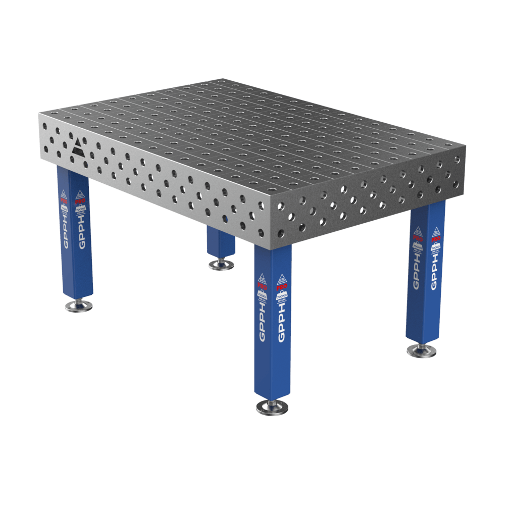 Welding Table PRO Grid - 100x100mm, System - Φ28, Size - 1500x1000mm, Legs - On feet