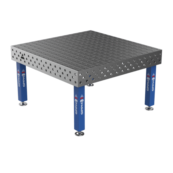 Stół Spawalniczy PRO Siatka - 100x100mm, System - Φ28, Rozmiar - 1500x1480mm, Nogi - Na stopach