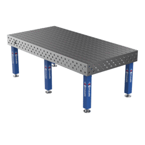 Schweißtisch PRO Gitter - 100x100mm, System - Φ28, Größe - 2400x1200mm, Beine - Auf Füßen