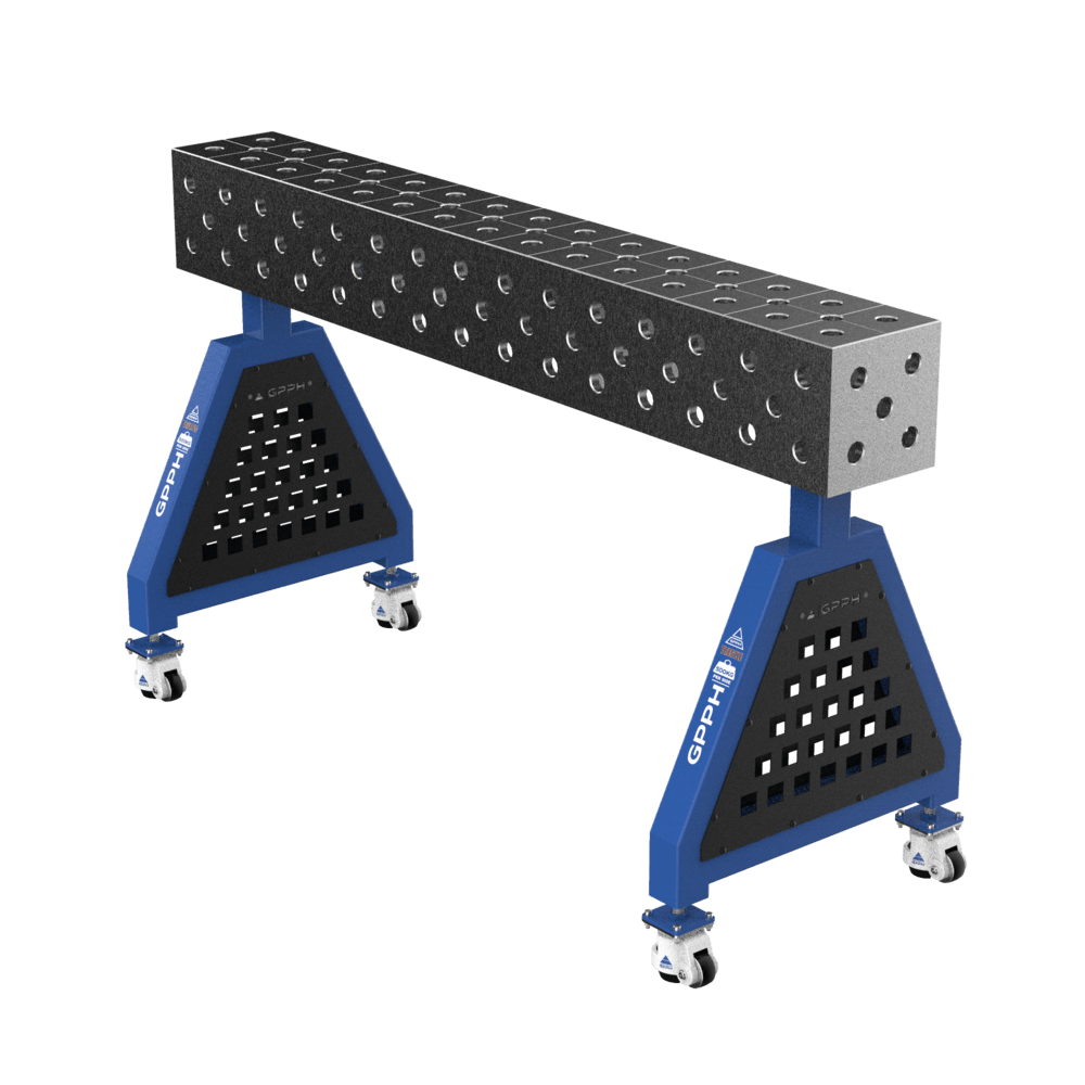 Podpora spawalnicza TRESTLE ECO na kołach 1500x200x200 mm fi 28 mm siatka diagonalna