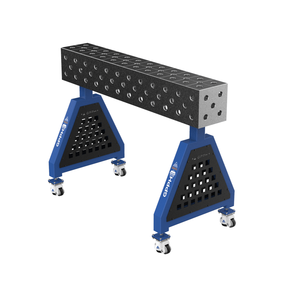 Caballete de soldadura TRESTLE EXPERT sobre roues 1200x200x200 mm fi 28 mm malla diagonal