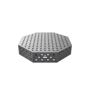 Mesa de soldadura octogonal OCT con tablero PRO 1000x1000 mm fi28 mm rejilla diagonal