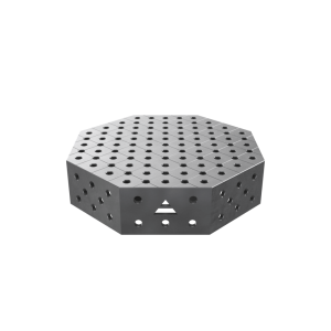 Stół spawalniczy ośmiokątny OCT z blatem PRO 800x800 mm fi28 mm siatka diagonalna