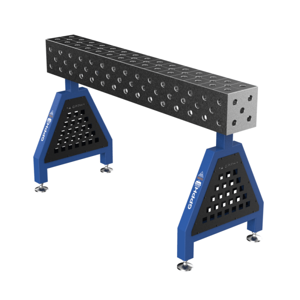 Caballete de soldadura TRESTLE PLUS sobre pies 1500x200x200 mm fi 28 mm rejilla diagonal