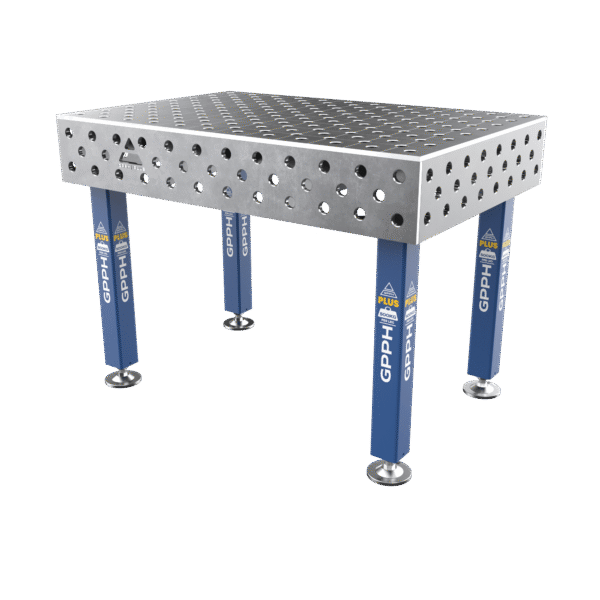 Table de soudage PLUS Taille - 1200x800mm, Grille - diagonale, Système - Φ28, Pieds - sur pieds