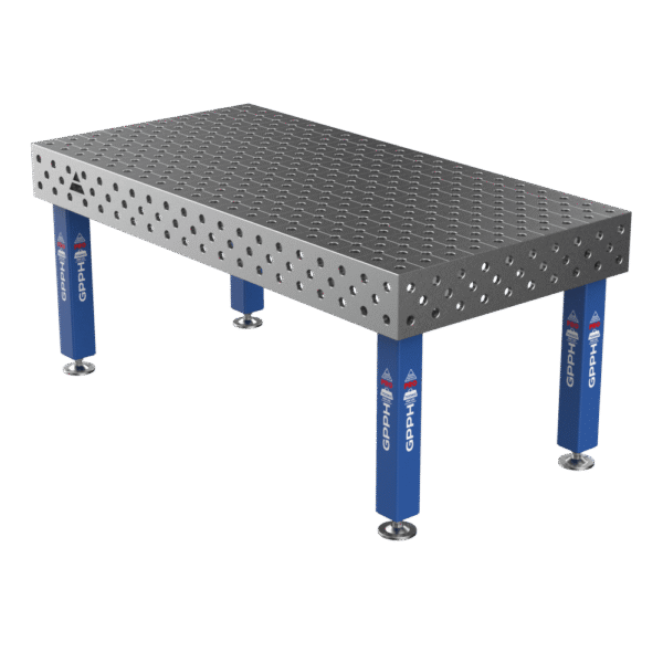 Hitsauspöytä PRO Järjestelmä - Φ28, Koko - 2000x1000mm, Jalat - Jaloilla, Ruudukko - diagonaalinen