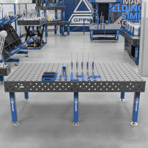 Mesa de soldadura GPPH PLUS φ28 rejilla 100x100 mm 2400x1200 mm con patas y juego de herramientas XS