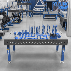 Mesa de soldadura GPPH PLUS φ28 rejilla 100x100 mm 2000x1000 mm con patas y juego de herramientas M
