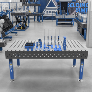 Mesa de soldadura GPPH PLUS φ28 rejilla 100x100 mm 2000x1000 mm con patas y juego de herramientas S