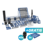Zestaw narzędzi 2XL + wózek narzędziowy L lub M - GRATIS: 40x trzpień mocujący i 2x półka M