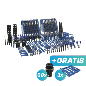 Zestaw narzędzi 3XL + 2 wózki narzędziowe L z szufladami - GRATIS: 60x trzpień mocujący i 3x półka M