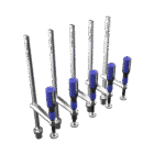 Set mit 5 Spannzwingen für Schweißtische