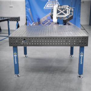 [OUTLET] Stół Spawalniczy PLUS Siatka - 50x50mm, System - Φ16, Rozmiar - 1500x1480mm, Nogi - Na kołach