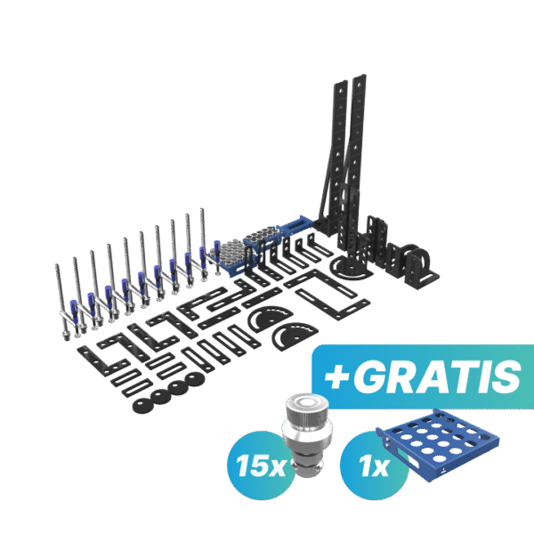 Zestaw narzędzi PRIME - GRATIS: 15x trzpień mocujący i półka M