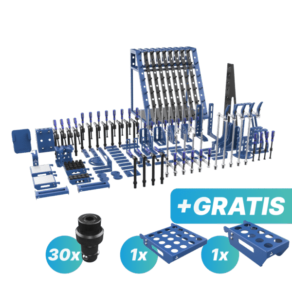 Zestaw narzędzi XL + wózek narzędziowy L lub M - GRATIS: 30x trzpień mocujący i 1x półka M i 1x półka S