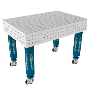 Zavarivački stol PRO INOX 1200 x 800 mm Mreža – 50x50 mm, Sustav – Φ16, Noge – Na kotačima, Ploča – Ploča PRO INOX