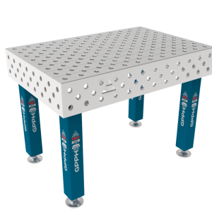 Zavarivački stol PRO INOX 1200 x 800 mm Dijagonalna mreža, Sustav – Φ28, Noge – Na stopama, Ploča – Ploča PRO INOX