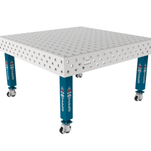 PRO INOX Welding Table 1500 x 1480 mm Grid - 100x100mm, System - Φ28, Legs - On wheels, Top - PRO INOX top