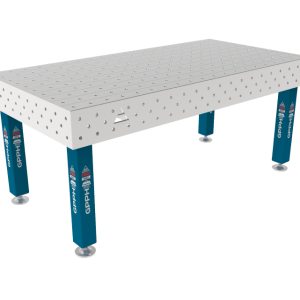 PRO INOX Welding Table 2000 x 1000 mm Grid - 100x100mm, System - Φ16, Legs - On feet, Top - PRO INOX top